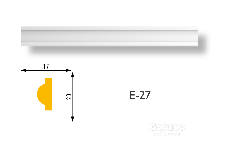 E-27 beltéri polisztirol oldalfali díszléc